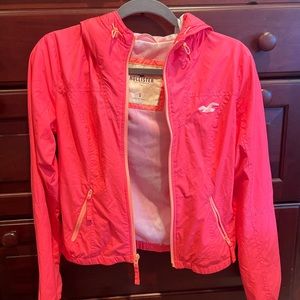Hollister pink raincoat